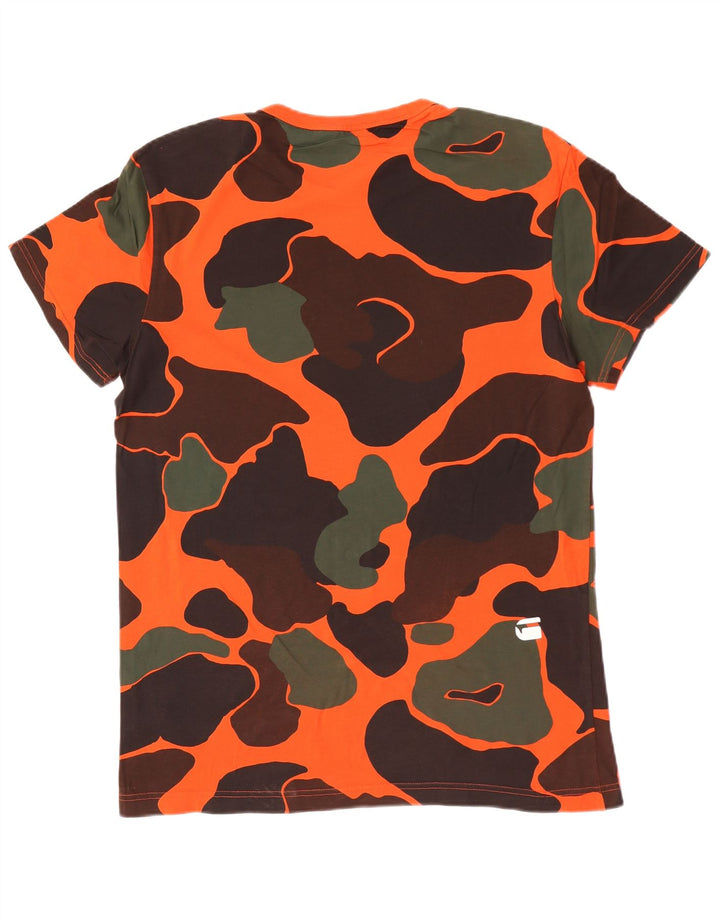 Camiseta G-Star masculina gráfica grande algodão camuflado multicolorido
