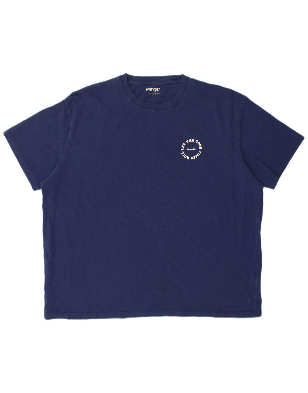 Camiseta masculina WRANGLER grande algodão azul marinho