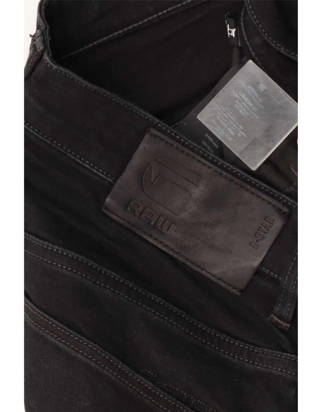 G-Star Masculino 3301 Slim Jeans W32 L30 Azul Marinho Algodão