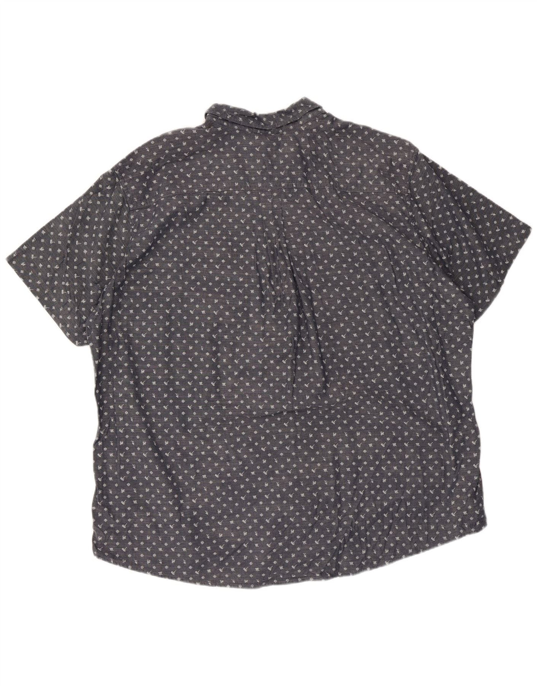 Camisa masculina de manga curta Eddie Bauer 2XL algodão manchado azul