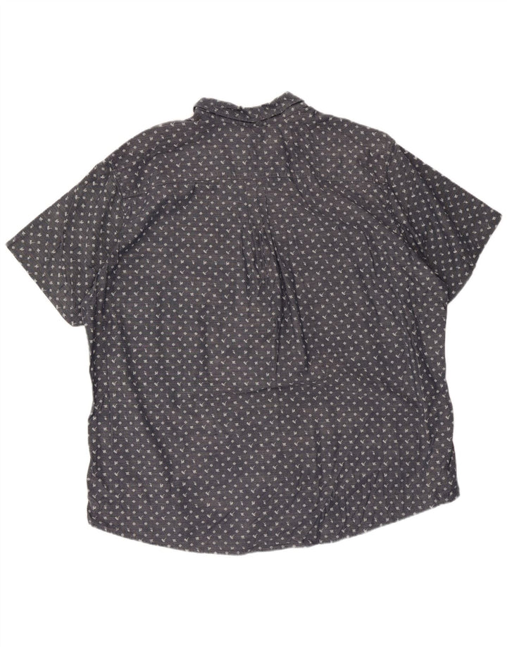 Camisa masculina de manga curta Eddie Bauer 2XL algodão manchado azul