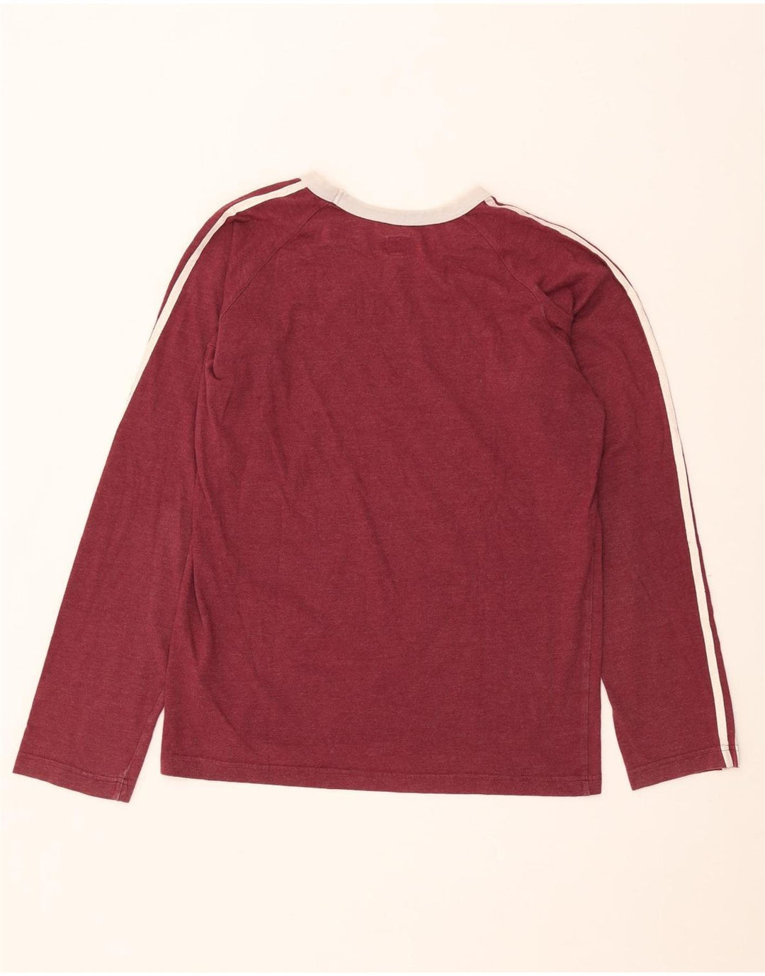 Adidas Mens Top Manga Longa Médio Algodão Borgonha