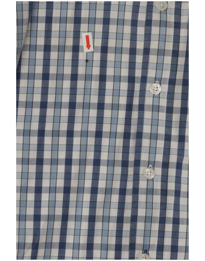Camisa masculina LERROS XL azul xadrez algodão