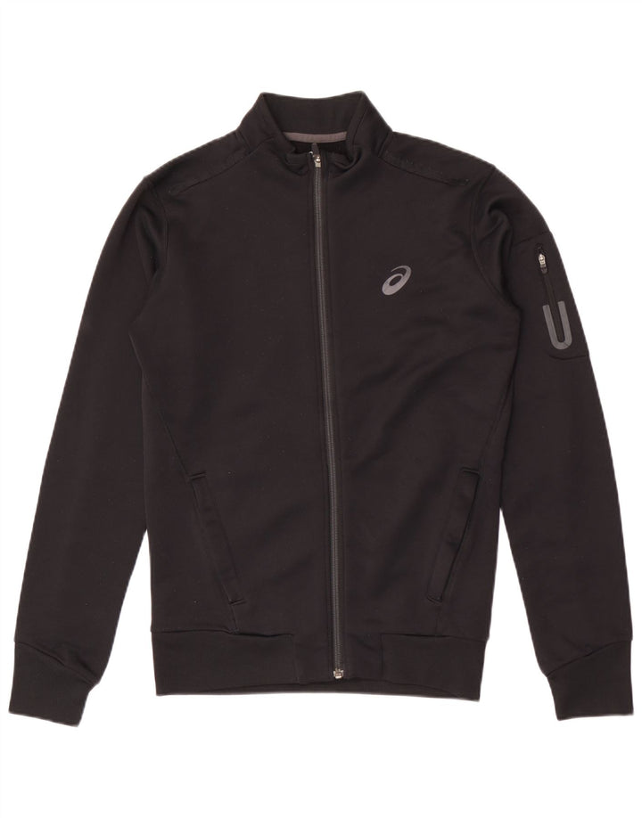 Asics Mens Tracksuit Top Jacket Pequeno Poliéster Preto