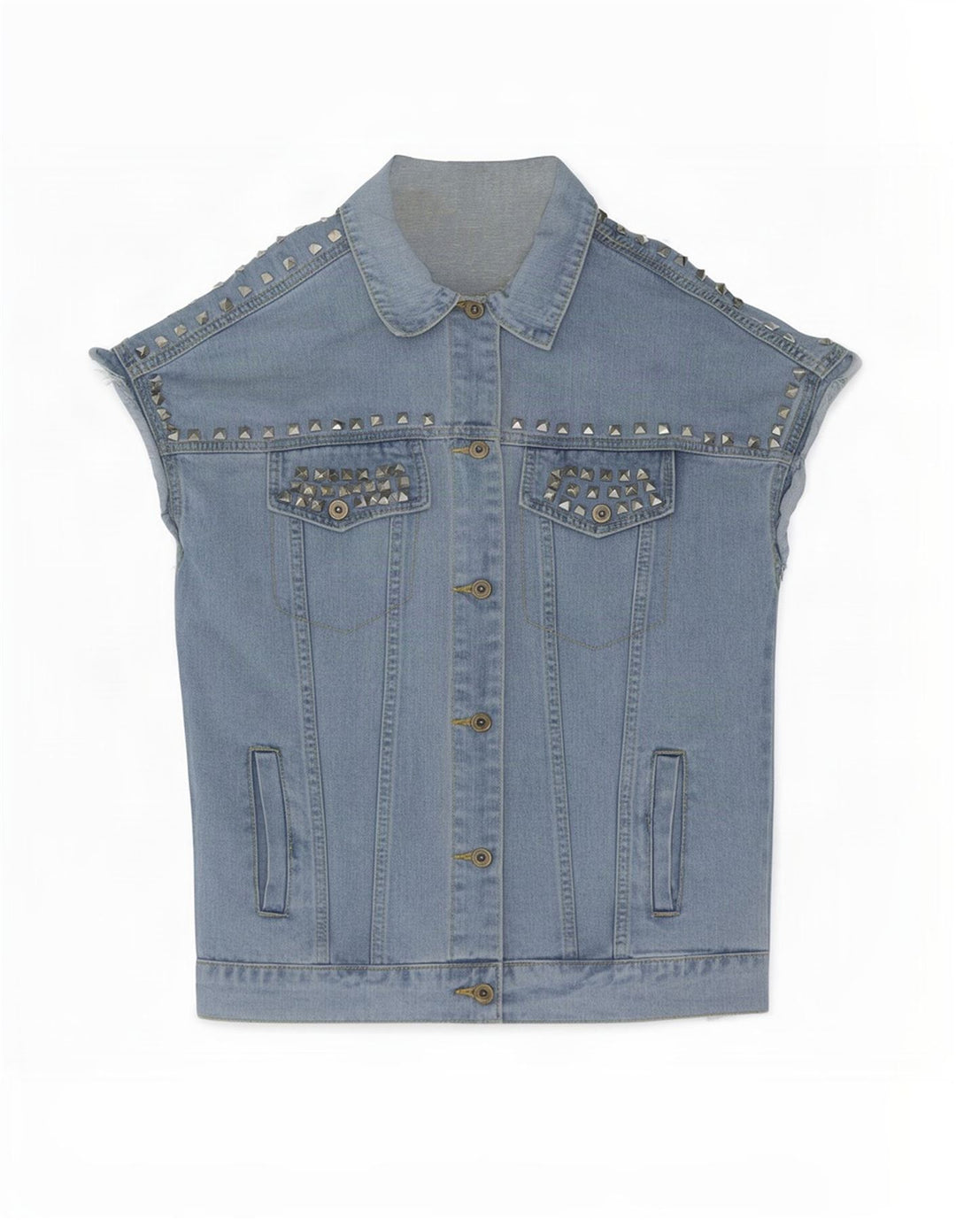 Jaqueta jeans feminina vintage de manga curta UK 16 grande azul