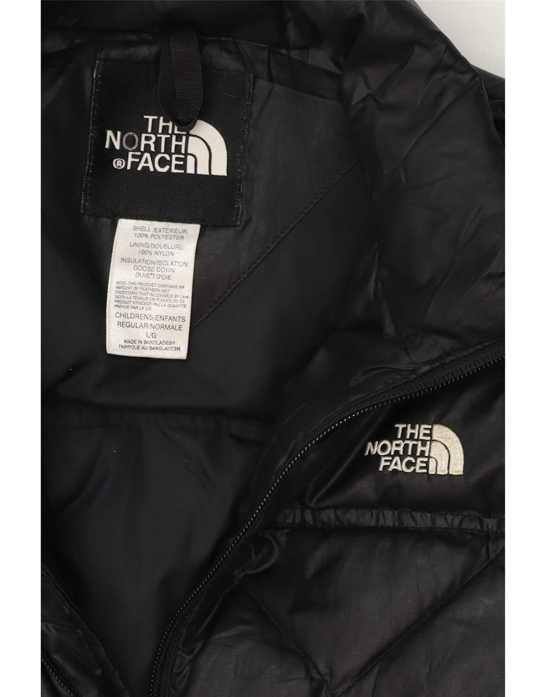 Jaqueta acolchoada The North Face Girls 11-12 anos grande poliéster preto