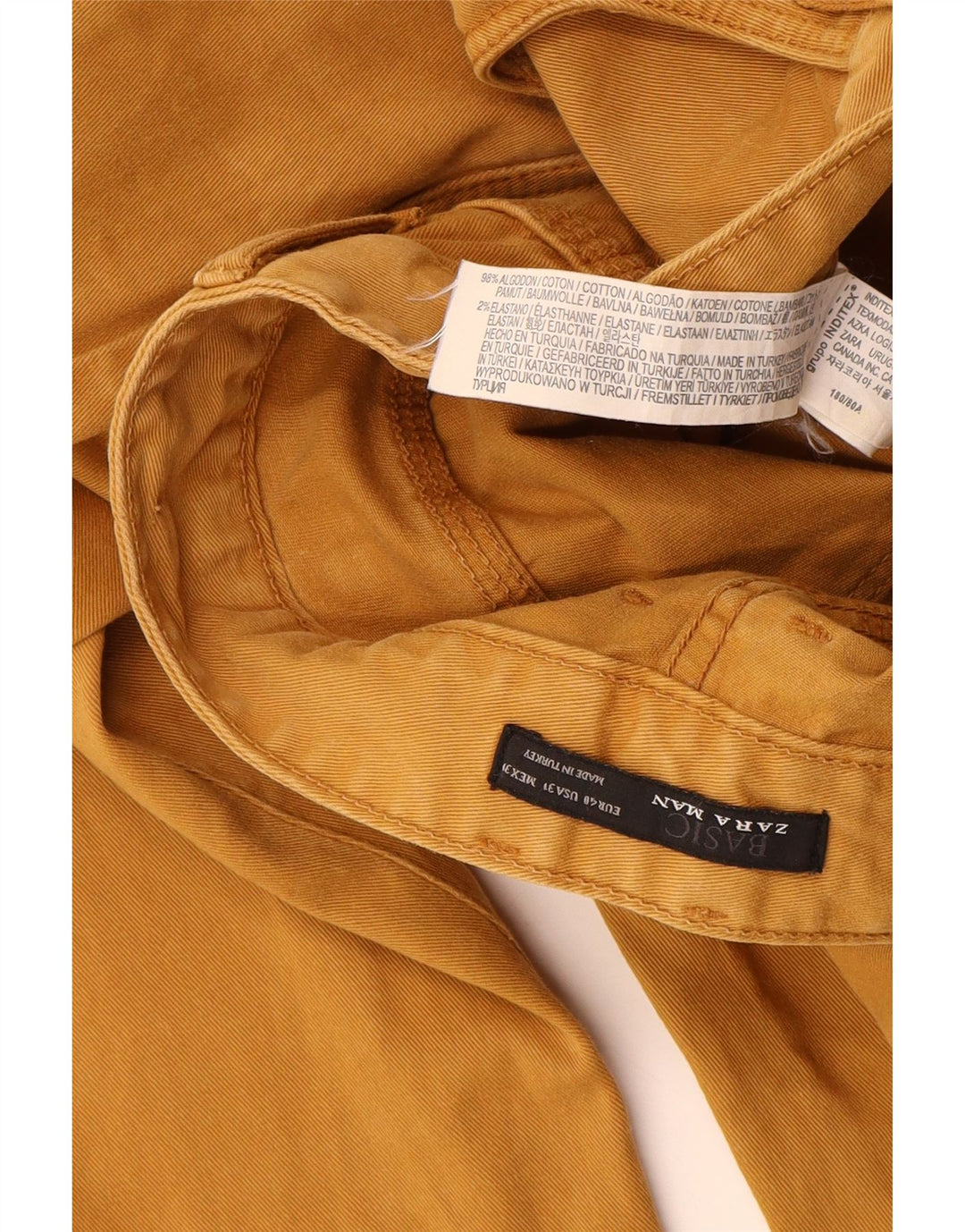 Zara Mens Slim Jeans EU 40 Médio W31 L32 Algodão Bege