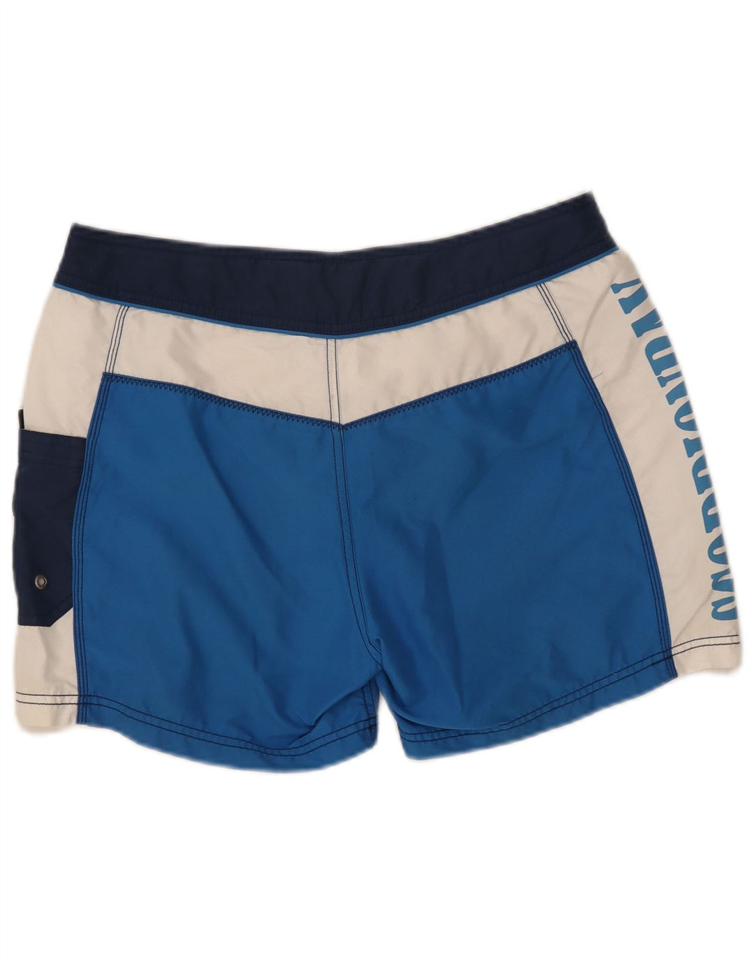 Shorts de natação masculino Scorpion Bay gráfico grande azul colorblock poliéster