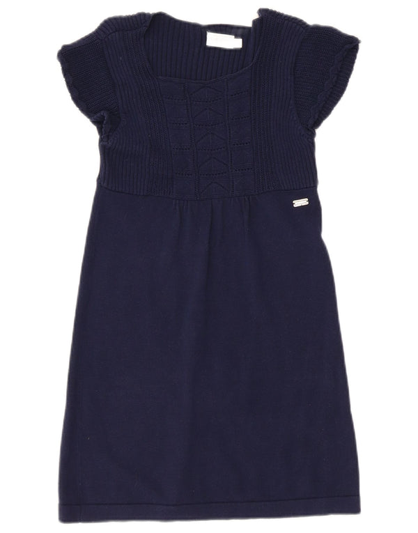 Geox Respira Meninas Vestido Jumper Manga Curta 7-8 Anos Azul Marinho