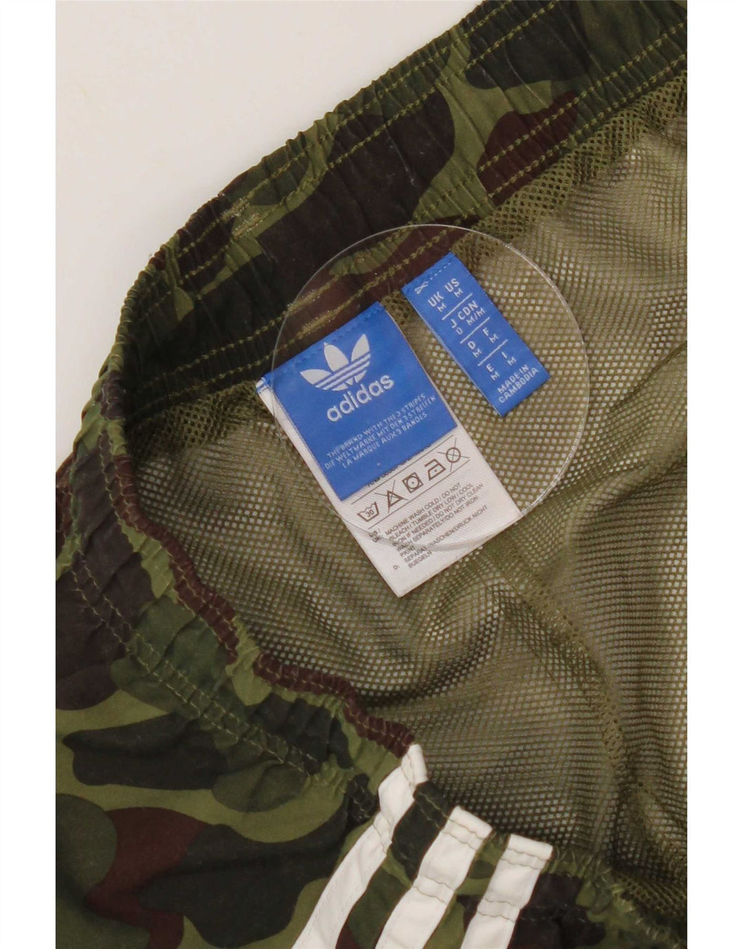 Adidas Mens Sport Shorts Médio Cáqui Camuflagem Poliéster