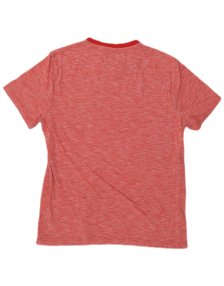Camiseta masculina Penguin Top grande algodão manchado vermelho