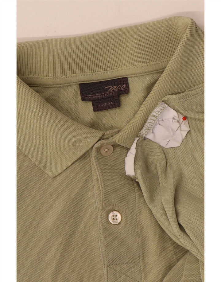 Camisa polo masculina Marlboro Classics grande algodão cáqui