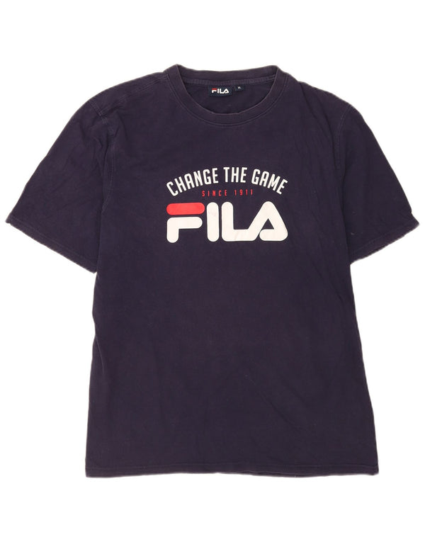 Camiseta masculina Fila Graphic Top XL algodão azul marinho