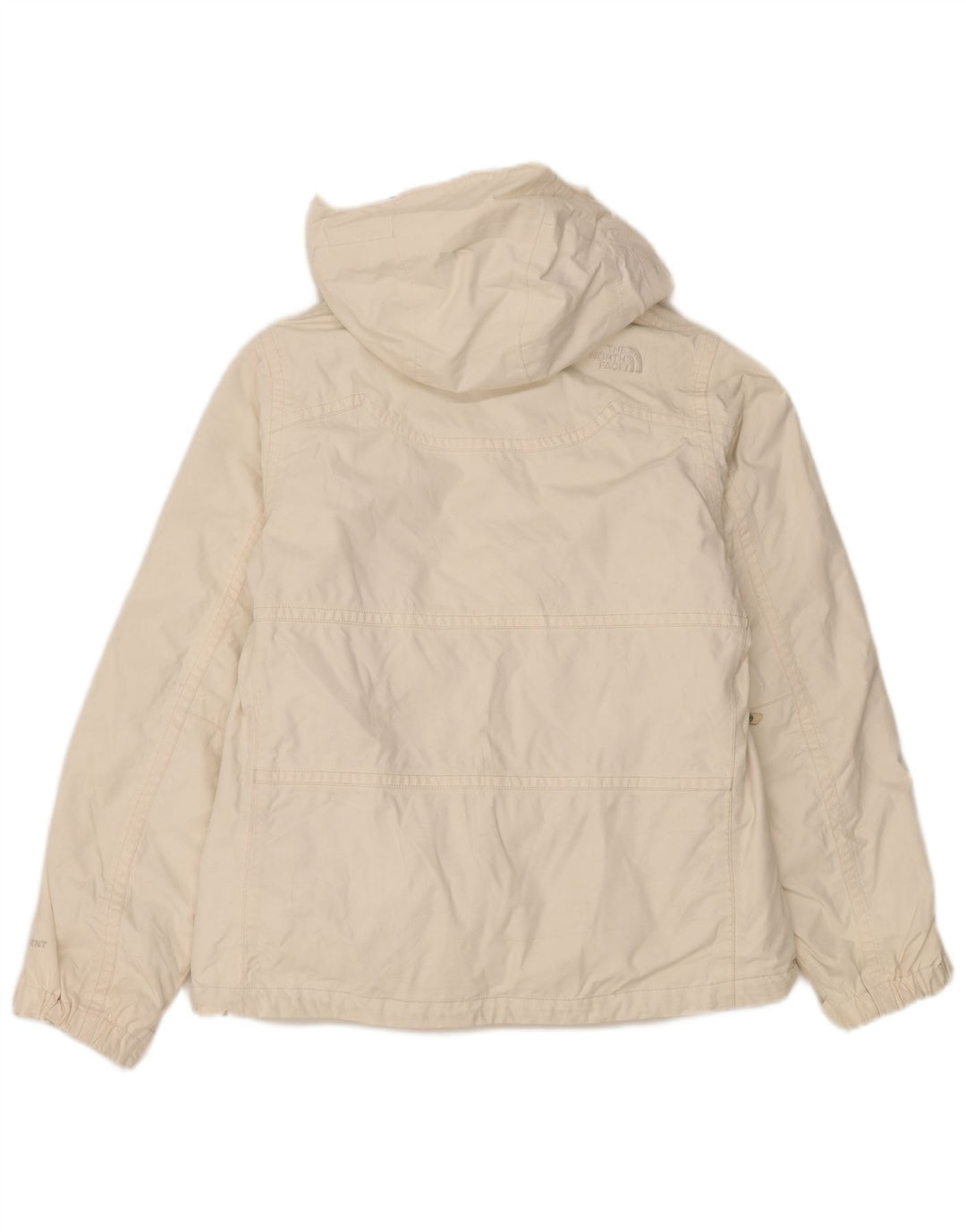Jaqueta de esqui com capuz feminino The North Face UK 10 pequeno poliéster branco