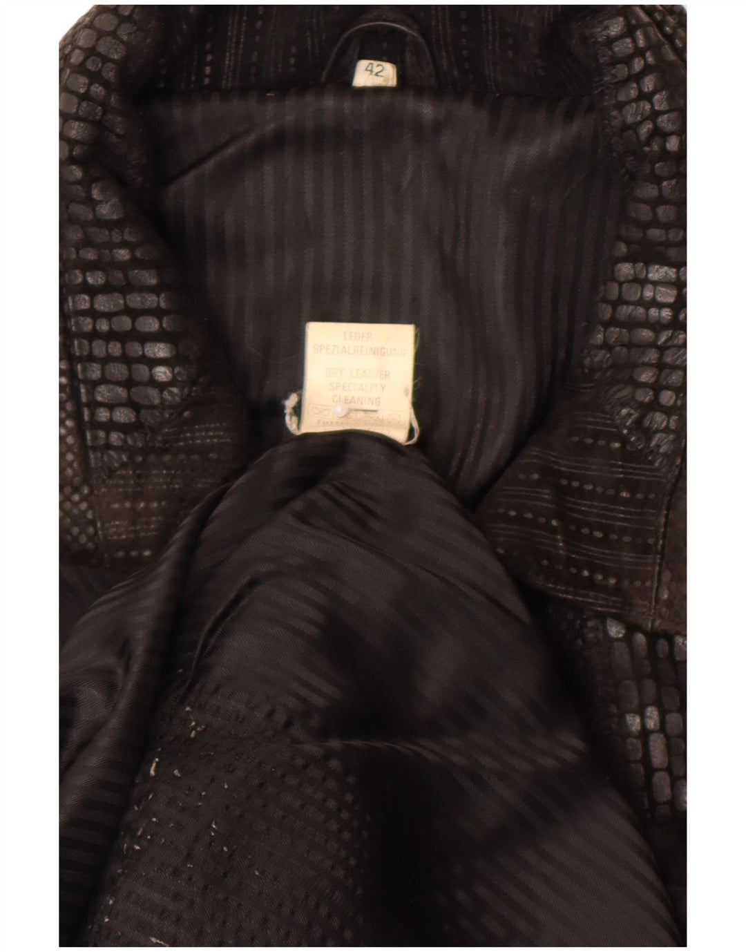 Sobretudo feminino vintage de camurça grande IT 42 couro marrom médio
