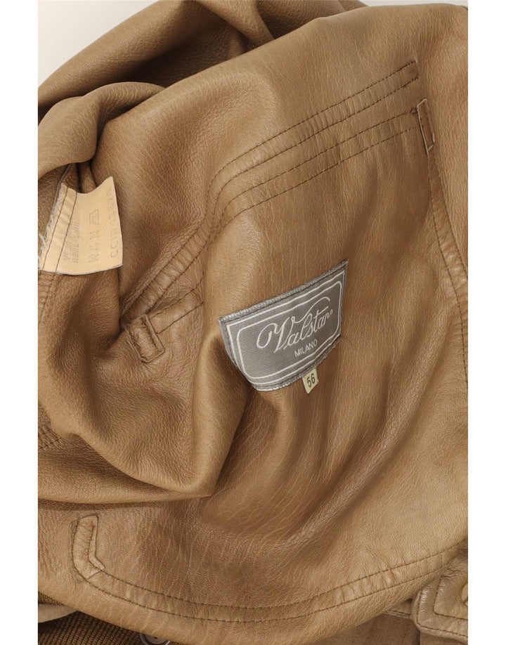 Jaqueta de couro masculina Valstar IT 56 3XL marrom