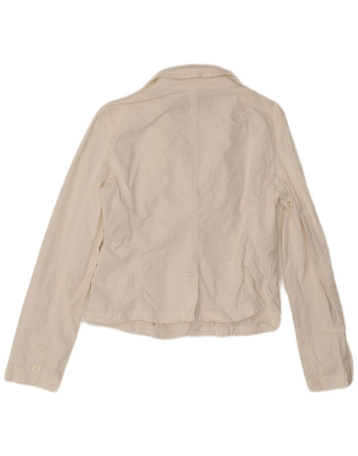 Jaqueta Blazer Feminina Armani com 3 Botões Reino Unido 16 Grande Branco