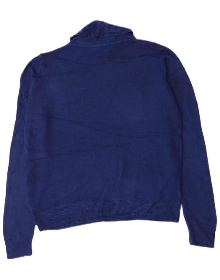 Suéter feminino Marks & Spencer com gola redonda Reino Unido 12 médio azul marinho