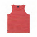 Colete feminino Superdry UK 14 grande algodão listrado vermelho