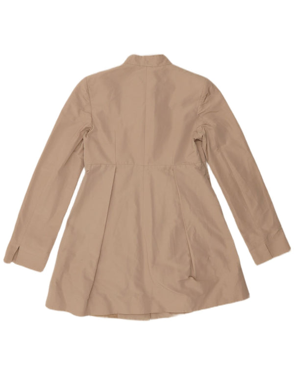 Jaqueta Blazer Longline Feminina Pinko Reino Unido 14 Grande Poliéster Bege
