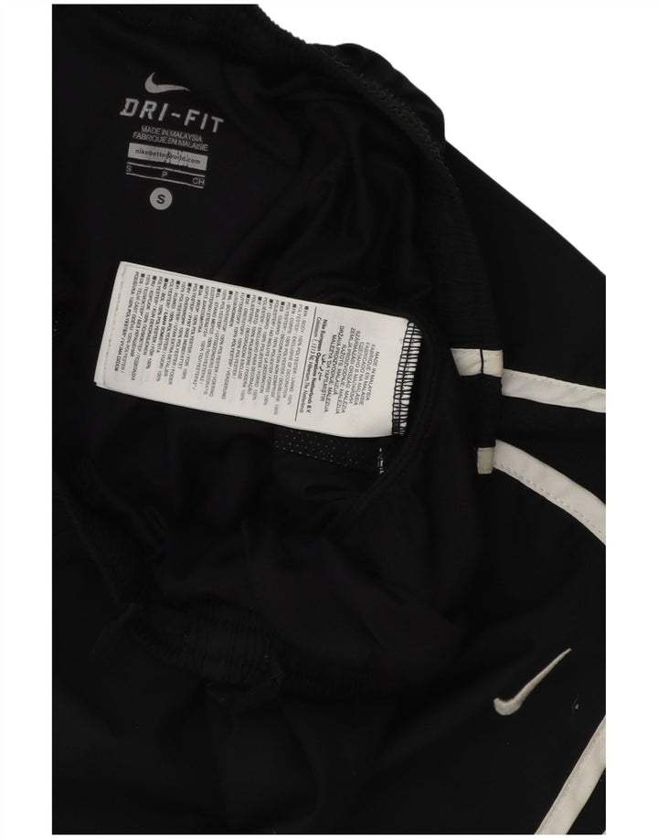 Shorts esportivos femininos Nike Dri Fit UK 8 pequenos poliéster preto