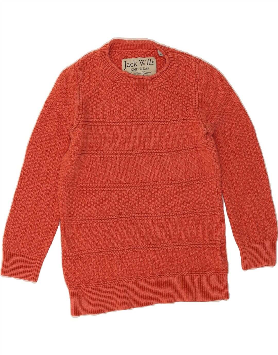 JACK WILLS Womens Turtle Neck Jumper Sweater UK 8 Small Orange Cotton Vintage Jack Wills and Second-Hand Jack Wills from Messina Hembry 