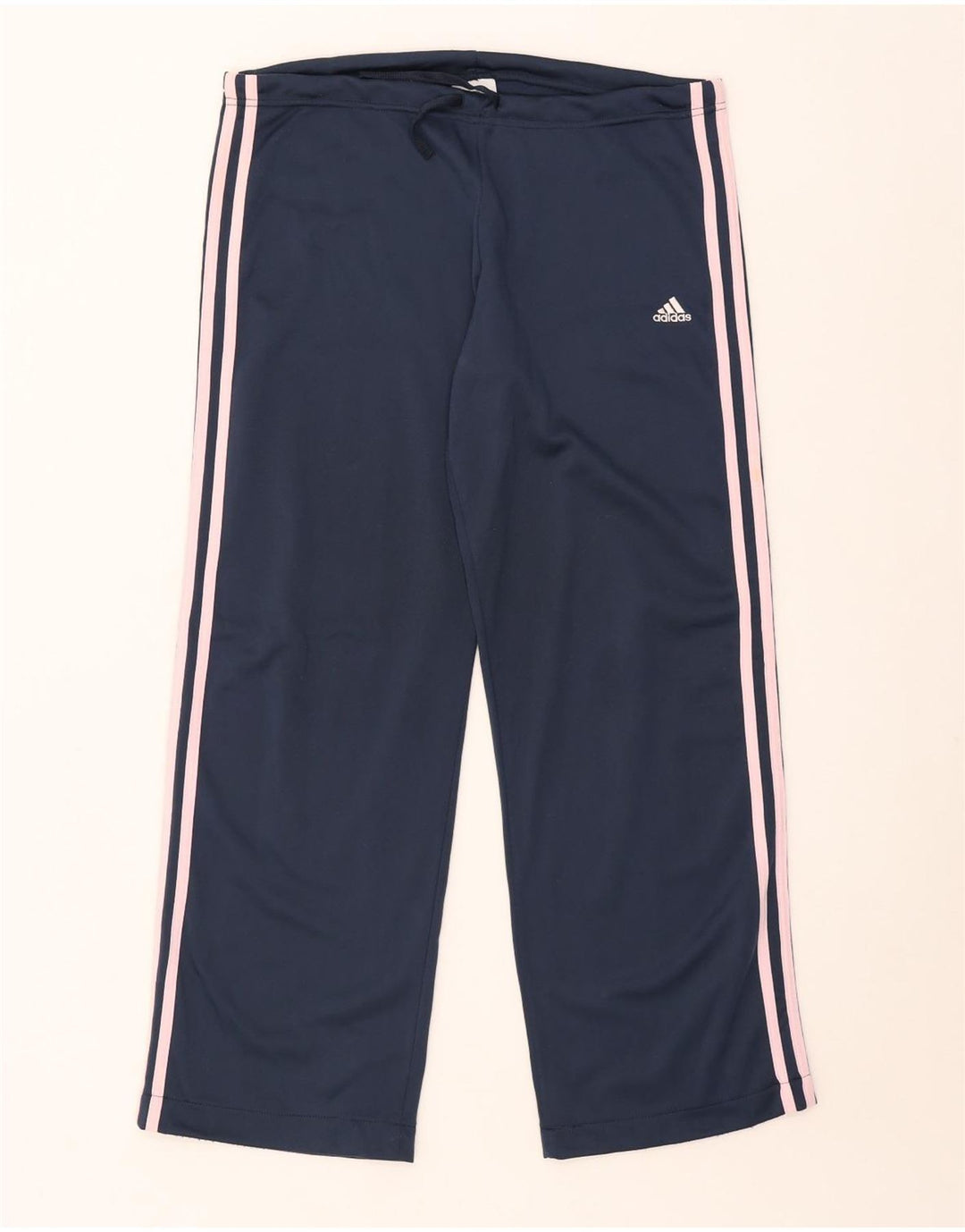 Calça de treino masculina Adidas grande poliéster azul marinho