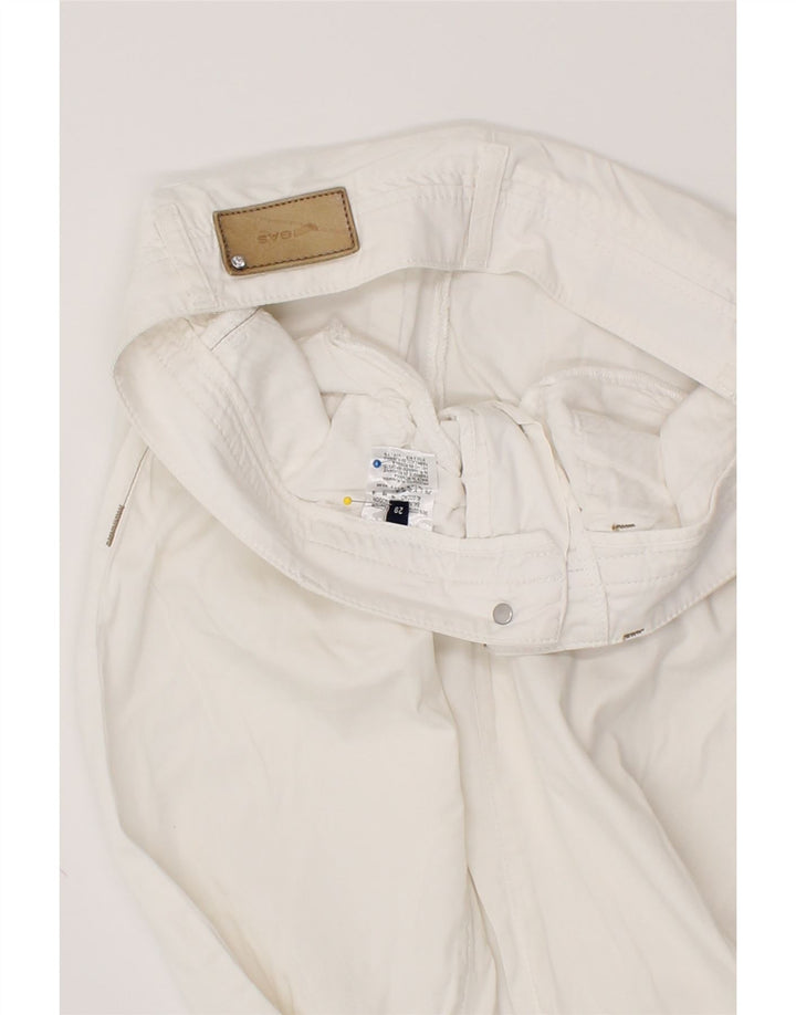 GAS Womens Slim Casual Trousers W29 L28  White Cotton Vintage Gas and Second-Hand Gas from Messina Hembry 
