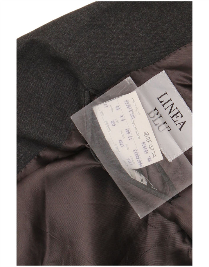Jaqueta blazer masculina de 2 botões da Tasmânia IT 52 XL lã cinza