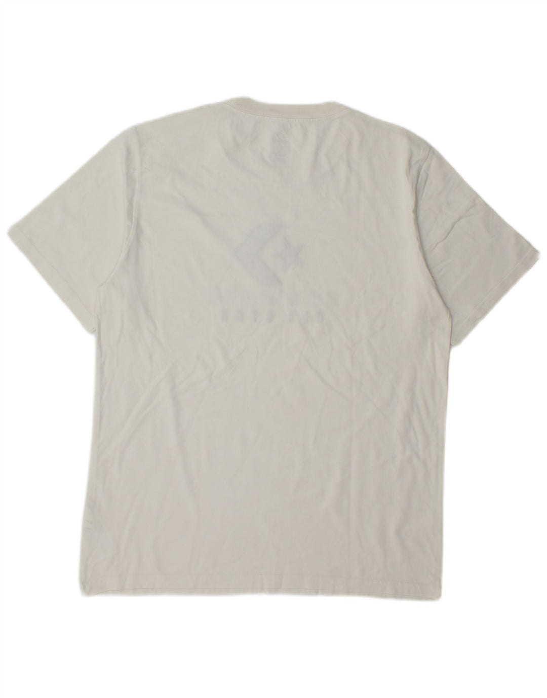 Camiseta masculina CONVERSE gráfica top médio off white algodão