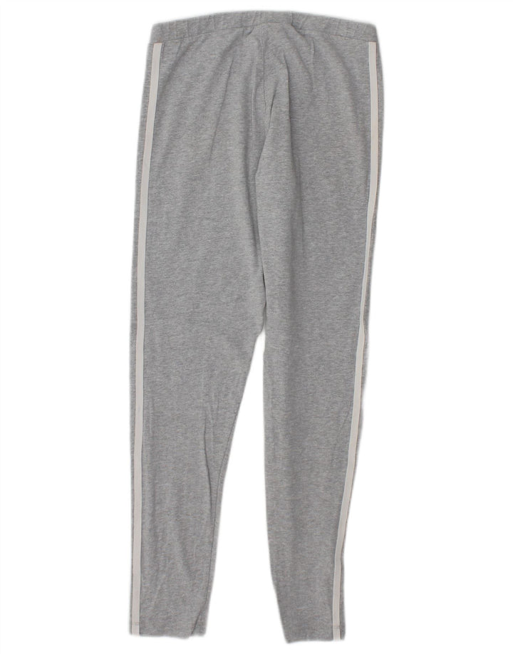 Leggings Adidas Femininas UK 10 Pequenas Cinza Algodão