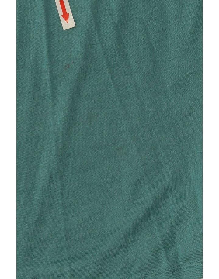 Blusa feminina de manga comprida Falconeri Reino Unido 10 pequena seda colorblock verde