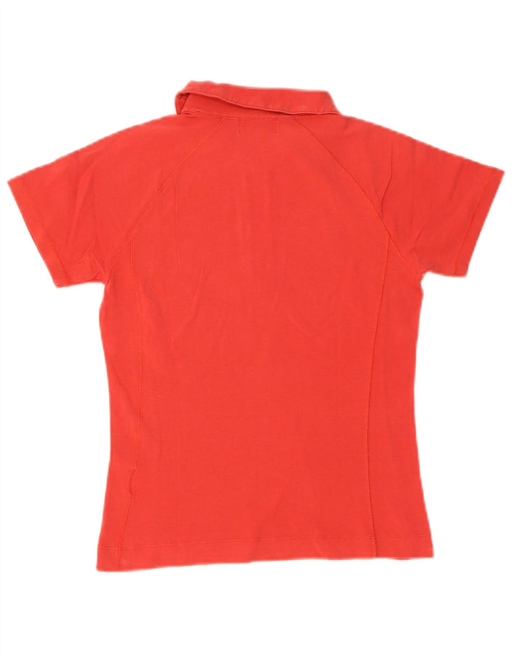 Camisa polo feminina Sergio Tacchini Reino Unido 12 algodão vermelho médio
