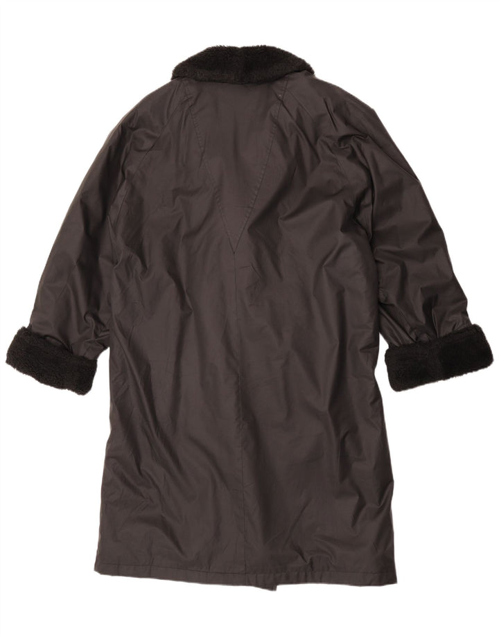 Sobretudo Sherpa feminino vintage EU 40 acrílico preto médio