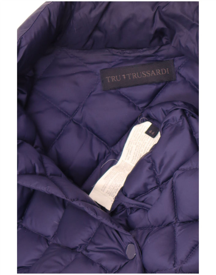 Jaqueta acolchoada feminina Trussardi IT 44 médio azul marinho poliamida