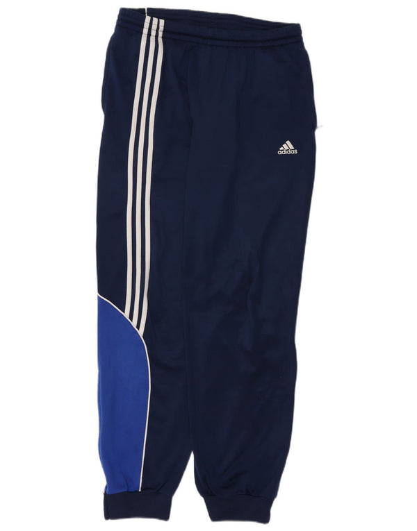 Adidas Mens Treino Calças Joggers UK 42/44 Médio Azul Marinho Poliéster