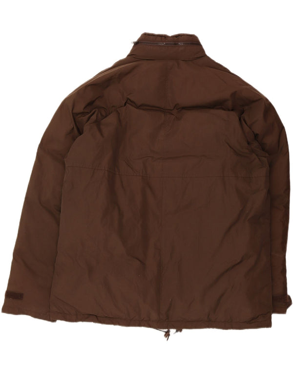 Jaqueta masculina acolchoada com capuz CALVIN KLEIN JEANS Reino Unido 42 XL marrom nylon