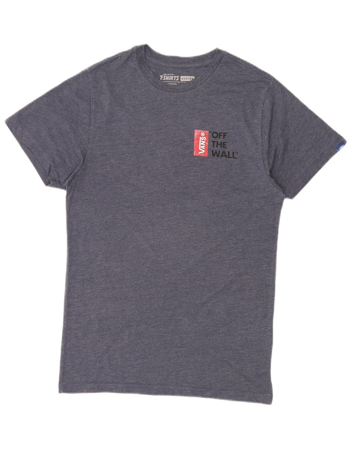 Camiseta masculina VANS Custom Fit Graphic top pequeno algodão azul marinho