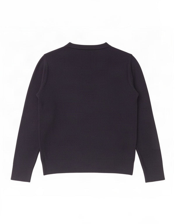 Suéter feminino Marks & Spencer com gola redonda Reino Unido 12 médio azul marinho