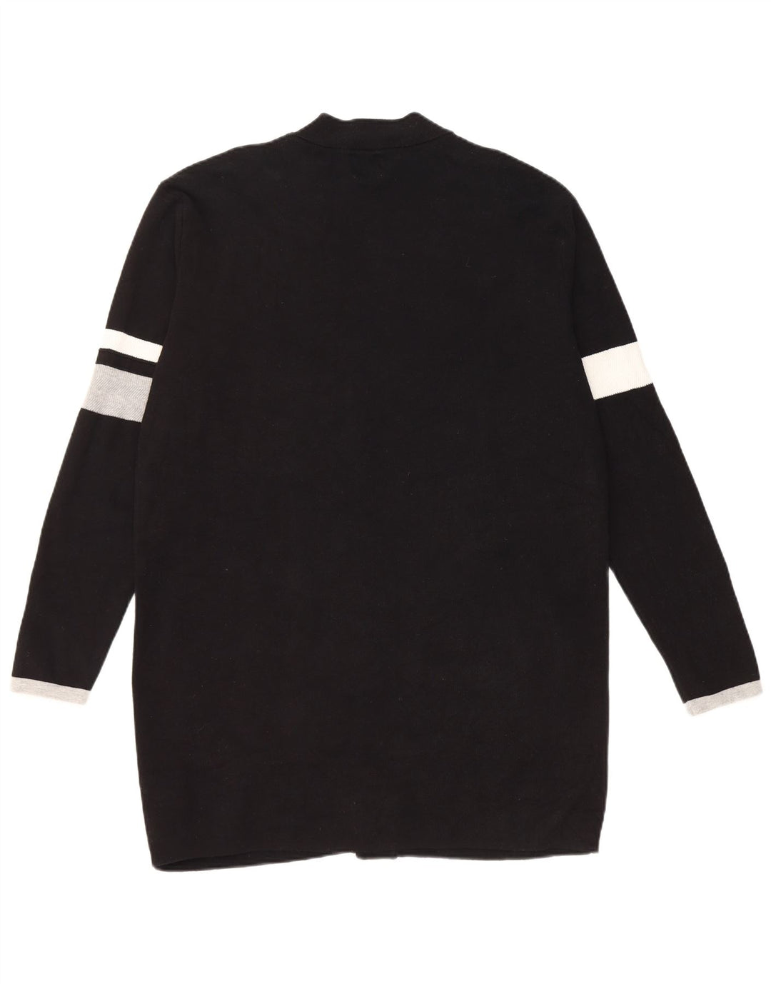 Suéter cardigã feminino Zara Longline EU 42 grande algodão colorido preto