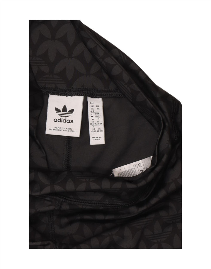 Leggings Adidas Femininas UK 4/6 XS Poliéster Preto