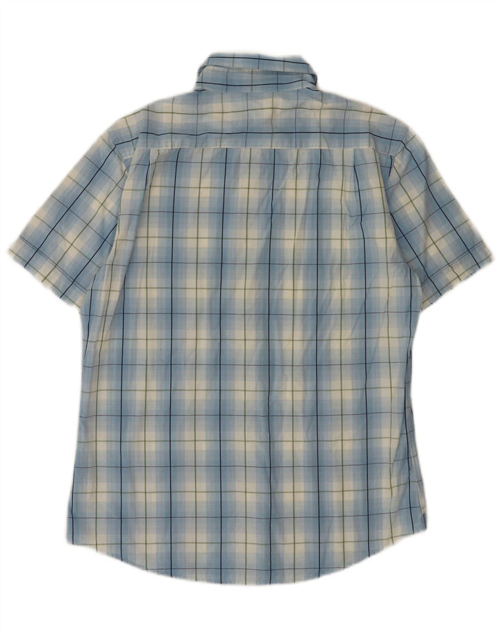 Camisa masculina de manga curta Dickies grande algodão xadrez azul