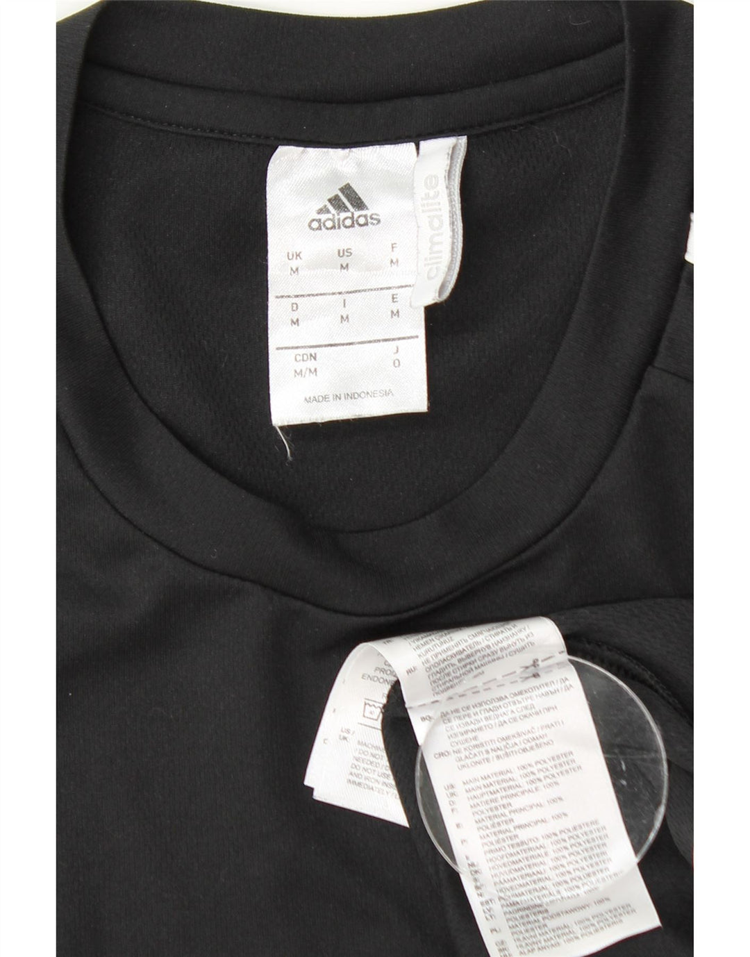 Adidas Mens Climalite Camiseta Top Médio Poliéster Preto