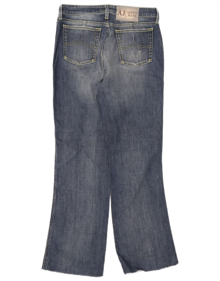 Armani feminino bootcut jeans W29 L30 azul algodão