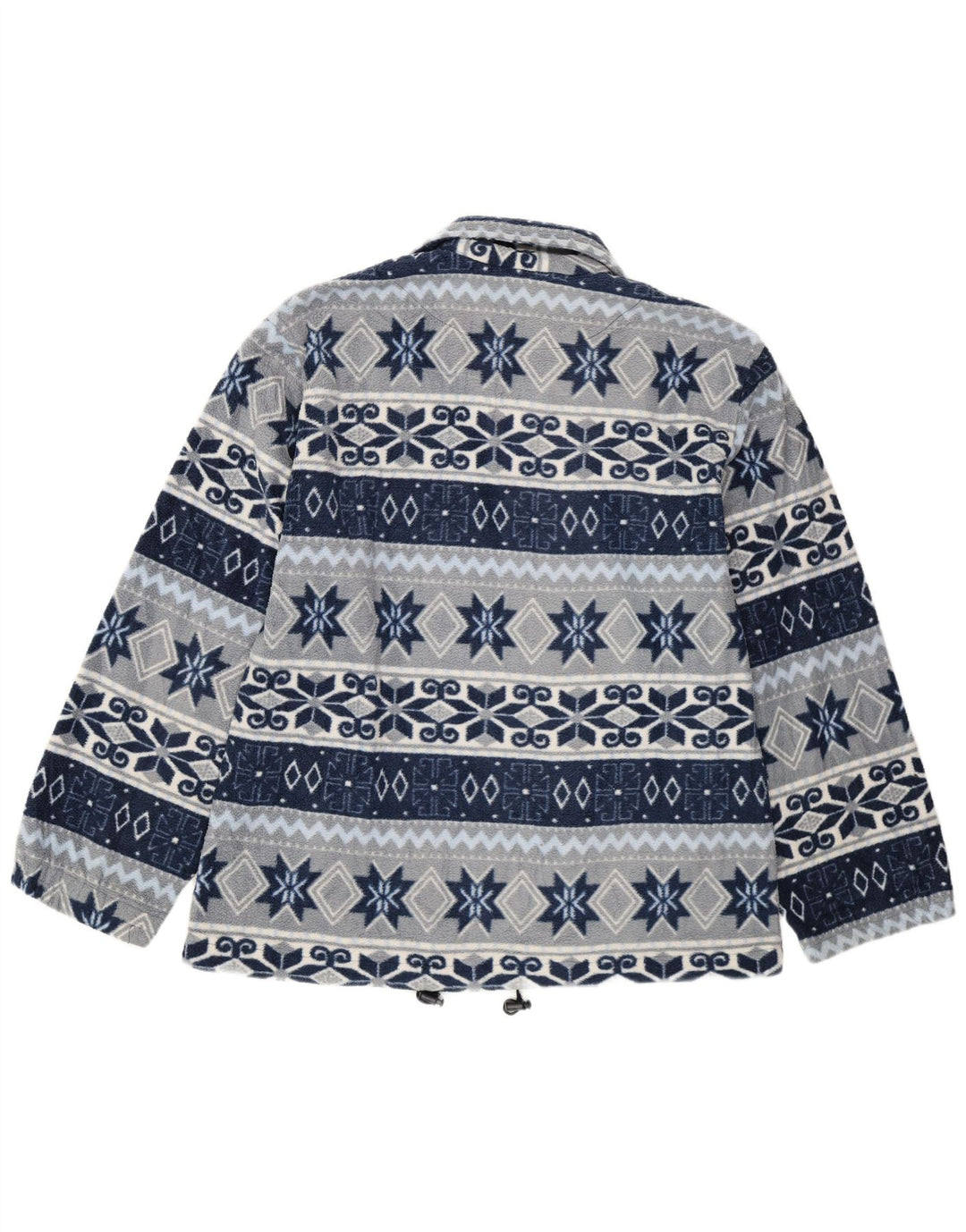 Jaqueta de lã masculina Kappa UK 40 grande azul Fair Isle lã