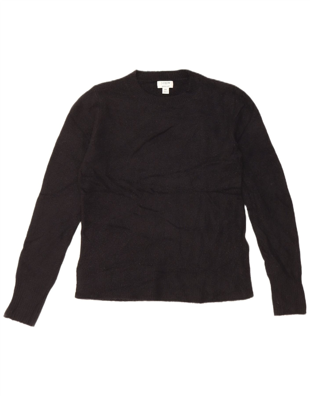 J. Crew Suéter feminino com gola redonda XS preto acrílico