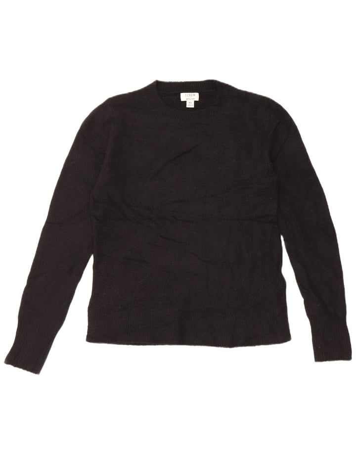 J. Crew Suéter feminino com gola redonda XS preto acrílico