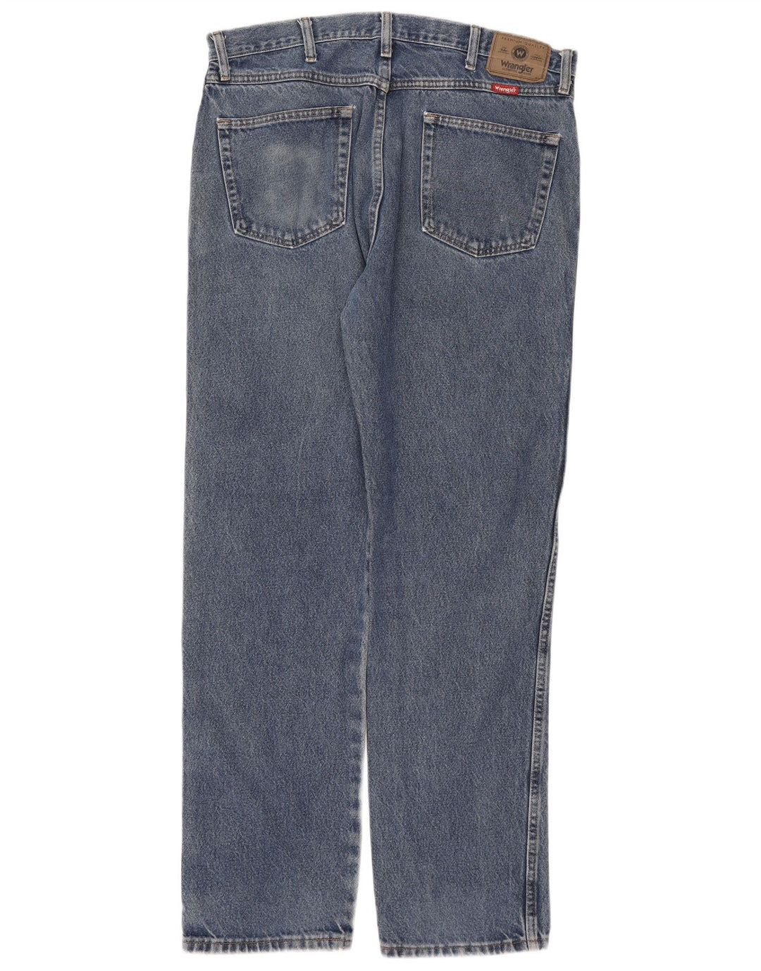 Calça jeans reta masculina WRANGLER regular fit W36 L34 algodão azul