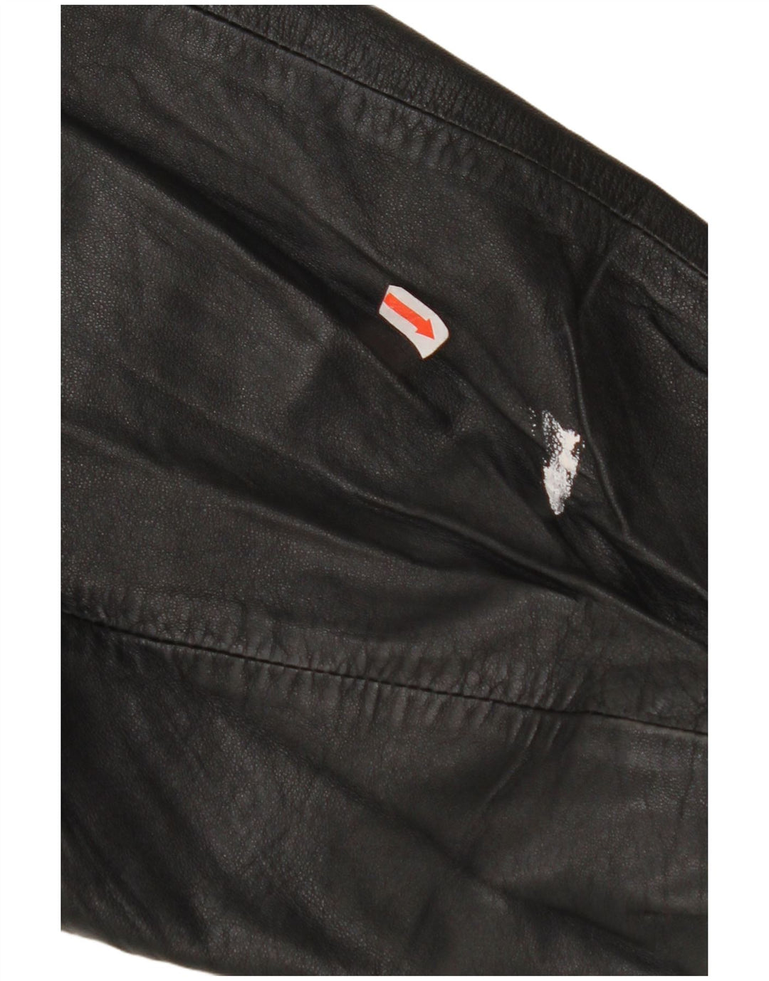 Jaqueta feminina de couro superdimensionada VINTAGE EU 42 couro preto grande