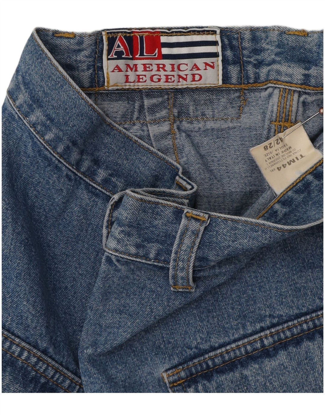 Saia jeans feminina AMERICAN LEGEND IT 42 médio W28 algodão azul